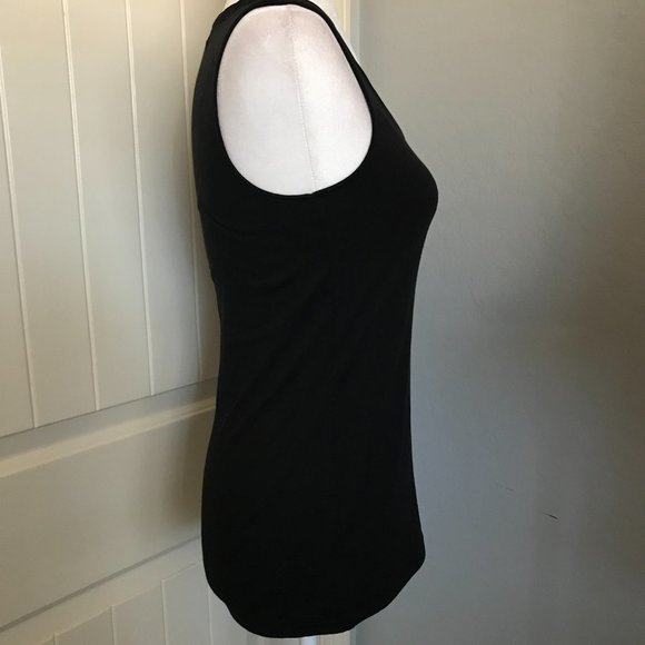 TWO Banana Republic "Luxe Touch" Satin Lined Scoop Neck Tank Gray XS and Black S - Picture 5 of 13